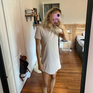 Cream t-shirt dress